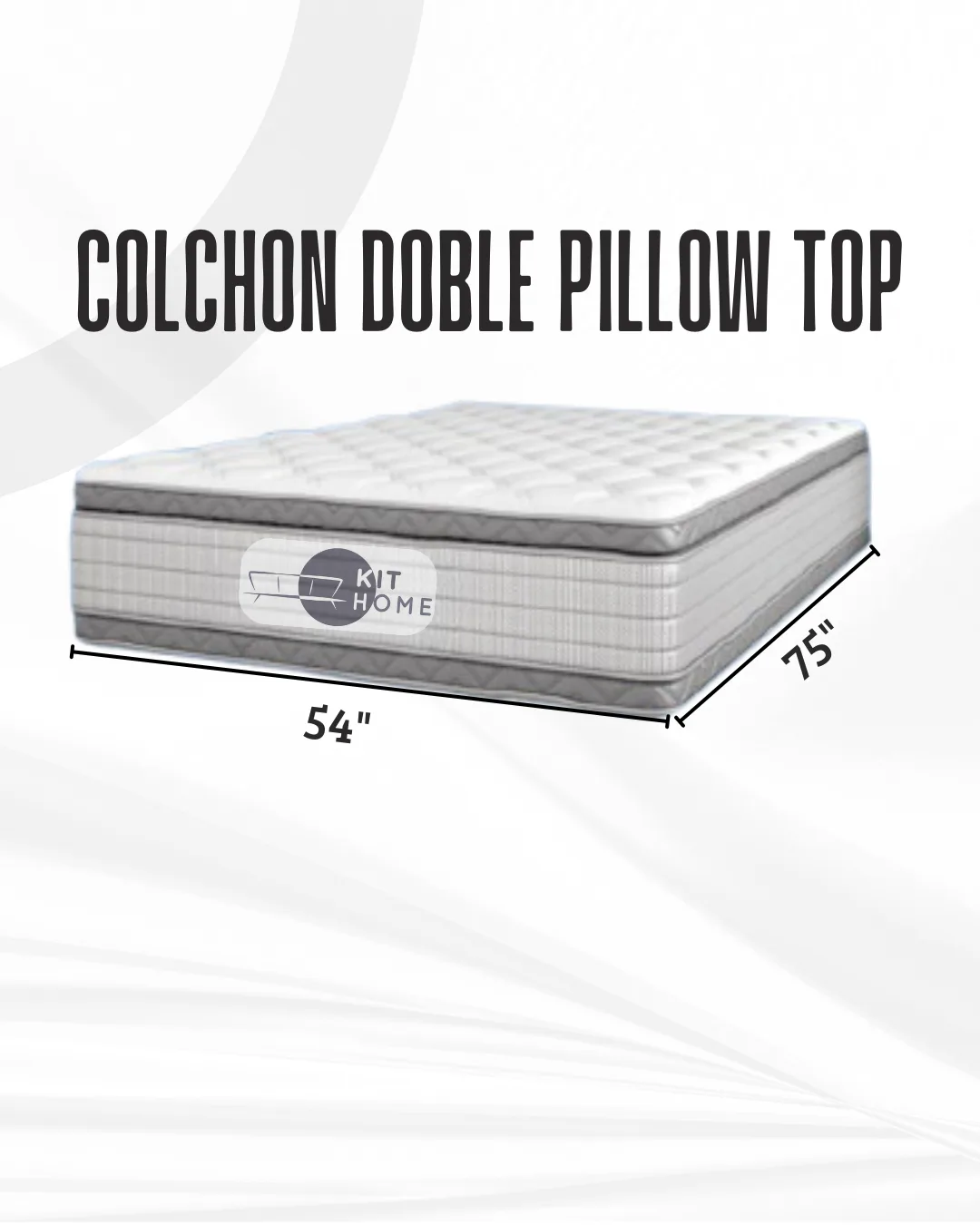 Colchón Doble Pillow Top 54"x75"